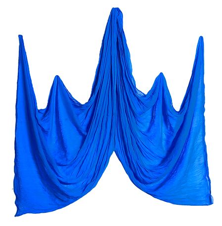 Blue Synthetic Crushed Dupatta