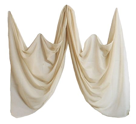 Ivory Color Synthetic Dupatta