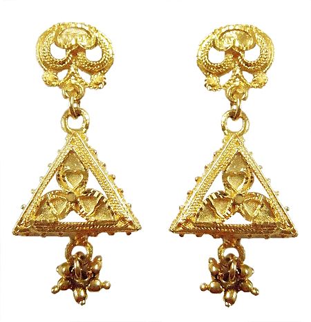 Pair of Gold Plated Dangle Earrings