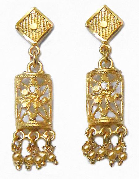 Pair of Gold Plated Dangle Earrings