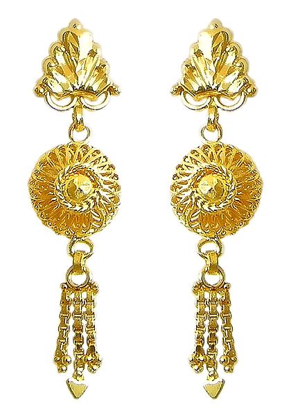 Gold Plated Jhalar Earrings