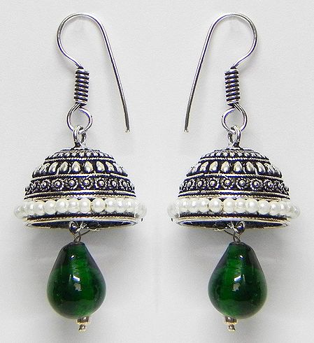 Oxidised Metal Jhumka Earrings