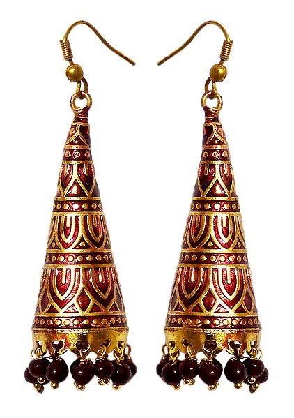 Meenakari Jhumka Earrings