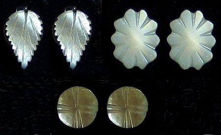 Set of Three Shell Stud Earrings