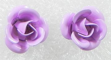 Mauve Rose Earrings