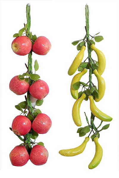 2 Bunches of Apples and Bananas - Wall Hanging