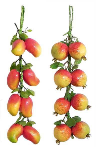 Two  Bunches of Mangoes and Pomegranates - Wall Hanging