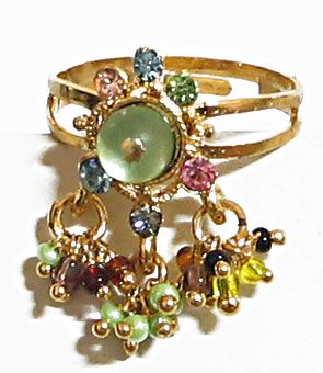 Charisma - Multicolor Stone and Beaded Adjustable Ring