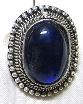 Dark Blue Stone Setting Ring