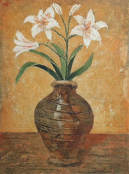 White Lily in a Vase
