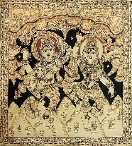 Dancing Shiva and Parvati