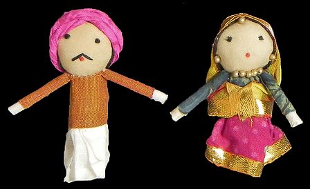 Rajasthani Couple - Set of Two Magnet