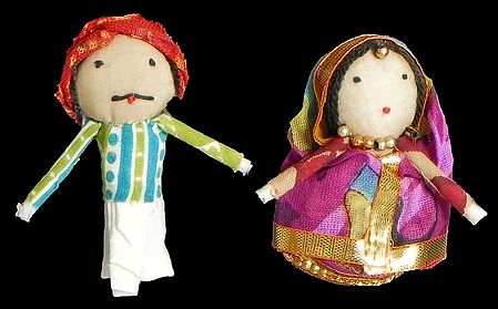 Rajasthani Couple - Set of Two Magnet