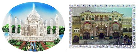 Taj Mahal and Amber Fort - Set of Two Magnets