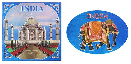 Taj Mahal and Elephant - Set of 2