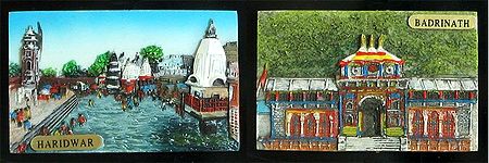 Haridwar and Badrinath in Uttarakhand - Set of Two Magnets