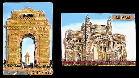 India Gate and Gateway of India - Set of Two Magnets