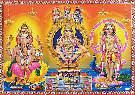 Ayyappan, Murugan and Ganesha