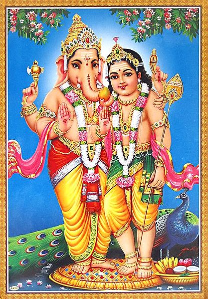 Ganesha and Kartikeya