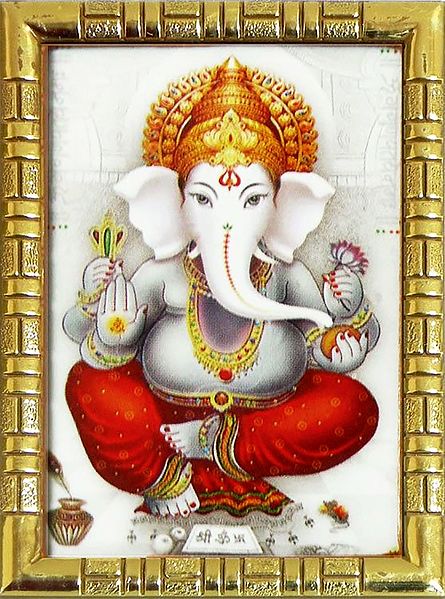 Lord Vinayak - Framed Table Top Picture