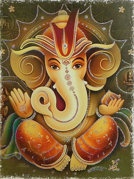 Lord Ganesha - Glitter Poster