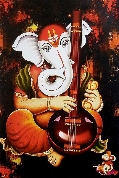 Ganesha Playing Tanpura