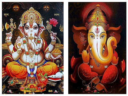 Lord Ganesha - Set of 2 Posters