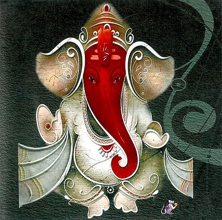 Red Face Lord Ganesha