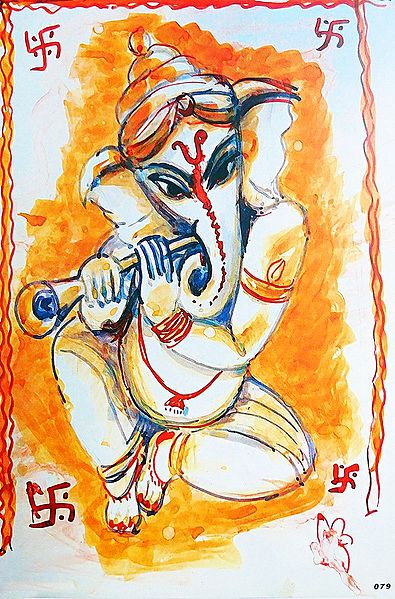 Ganesha Playing Shehenai