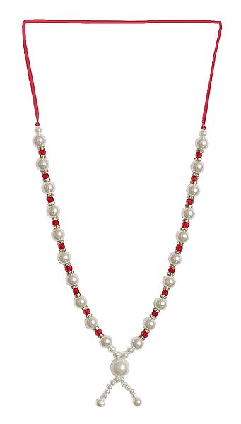 White with Red Bead Garland