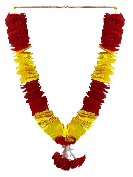 Yellow with Red Cloth Garland
