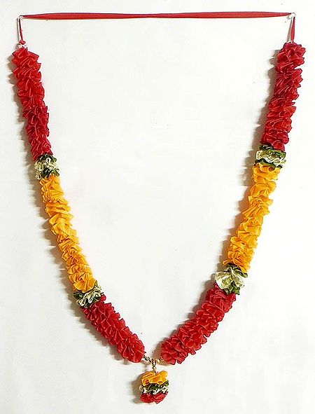 Red and Yellow Flower Garland