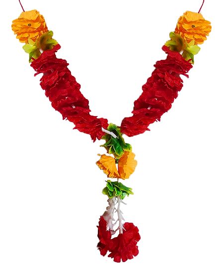 Red and Yellow Cloth Garland