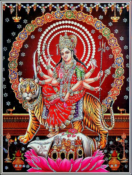 Vaishno Devi (Poster with Glitter)