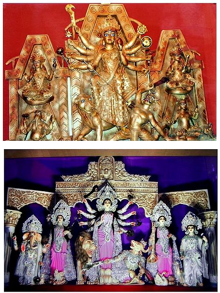 Durga - The Slayer of Mahishasura - Set of 2 Photo Print