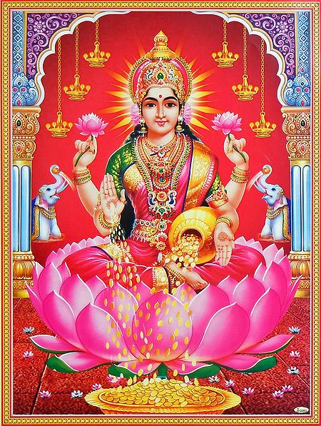 Lakshmi Sitting on Lotus