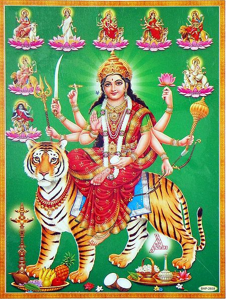 Nava Durga - (Laminated Poster)