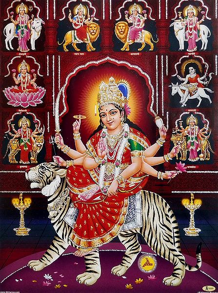 Nava Durga - Unframed Glitter Poster