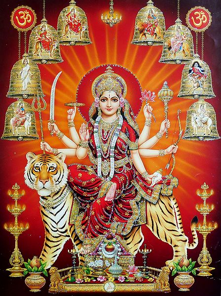 Nava Durga - Glitter Poster