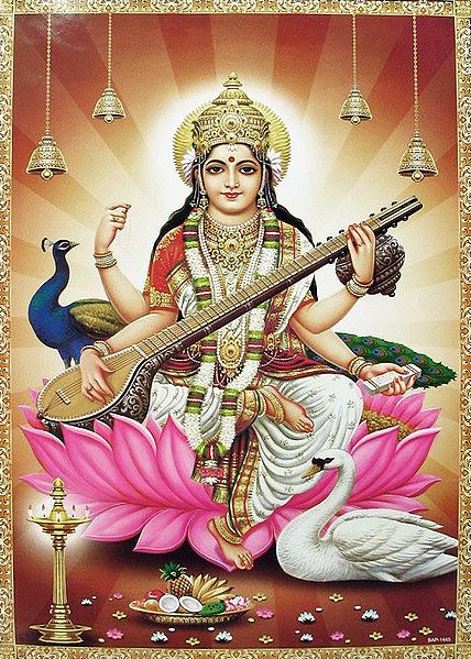 Saraswati - Consort of Lord Brahma and Goddess of Music and Knowledge