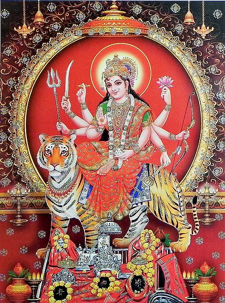 Vaishno Devi - (Poster with Glitter)