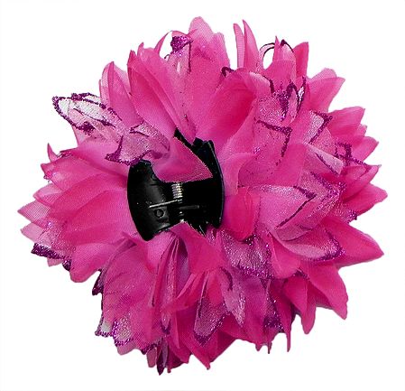 Dark Pink Flower Hair Clutcher