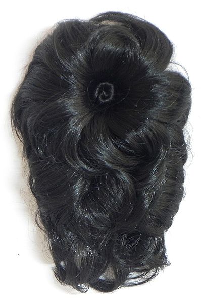 Clip-on Designer Black Curly Hair