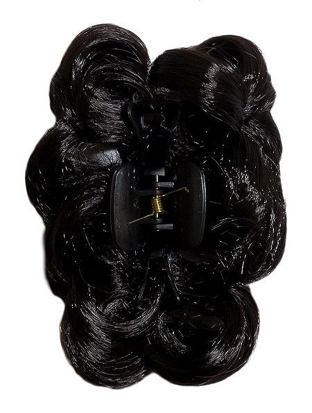 Black Synthetic Hair with Clutcher