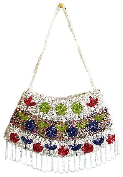 White and Multicolored Party Bag
