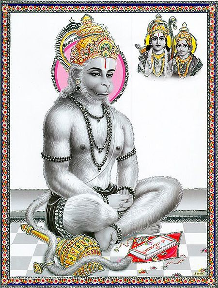 Meditating Hanuman