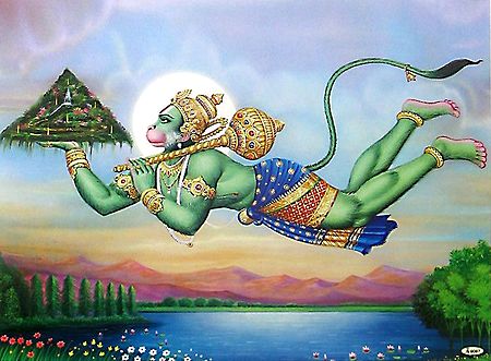 Hanuman Carrying the Sanjivani