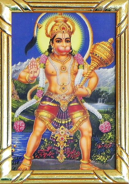 Hanuman - Table Top Framed Picture