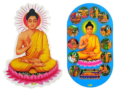 Lord Buddha - Set of 2 Stickers