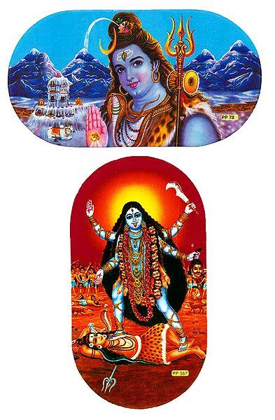 Shiva and Kali - Set of 2 Stickers